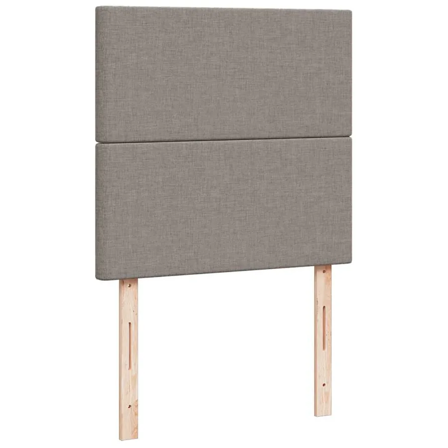 Sommier à lattes de lit avec matelas Taupe 100x200 cm Tissu - 7