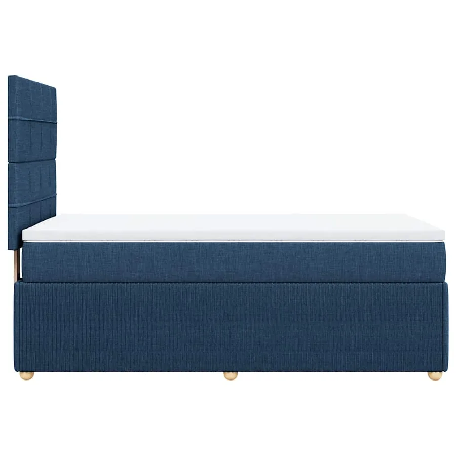 Sommier à lattes de lit avec matelas Bleu 90x200 cm Tissu - 5