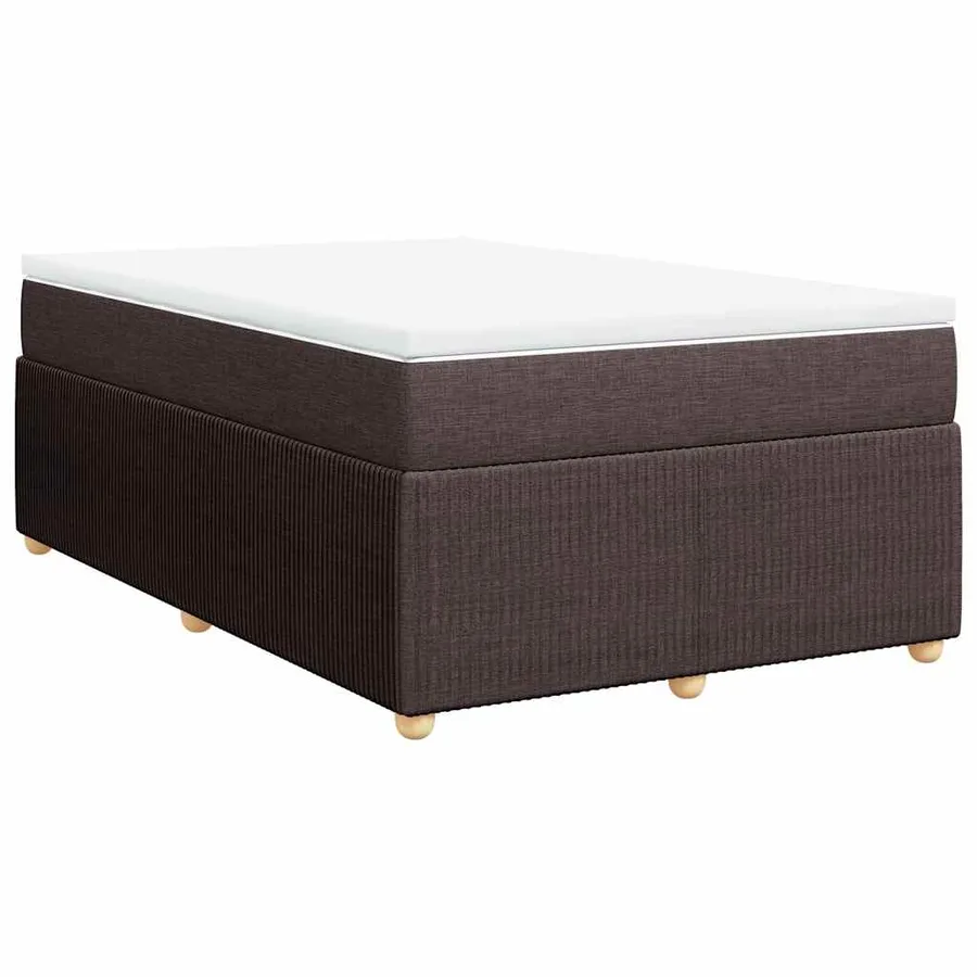 Sommier à lattes de lit avec matelas Marron foncé 120x200 cm - 2