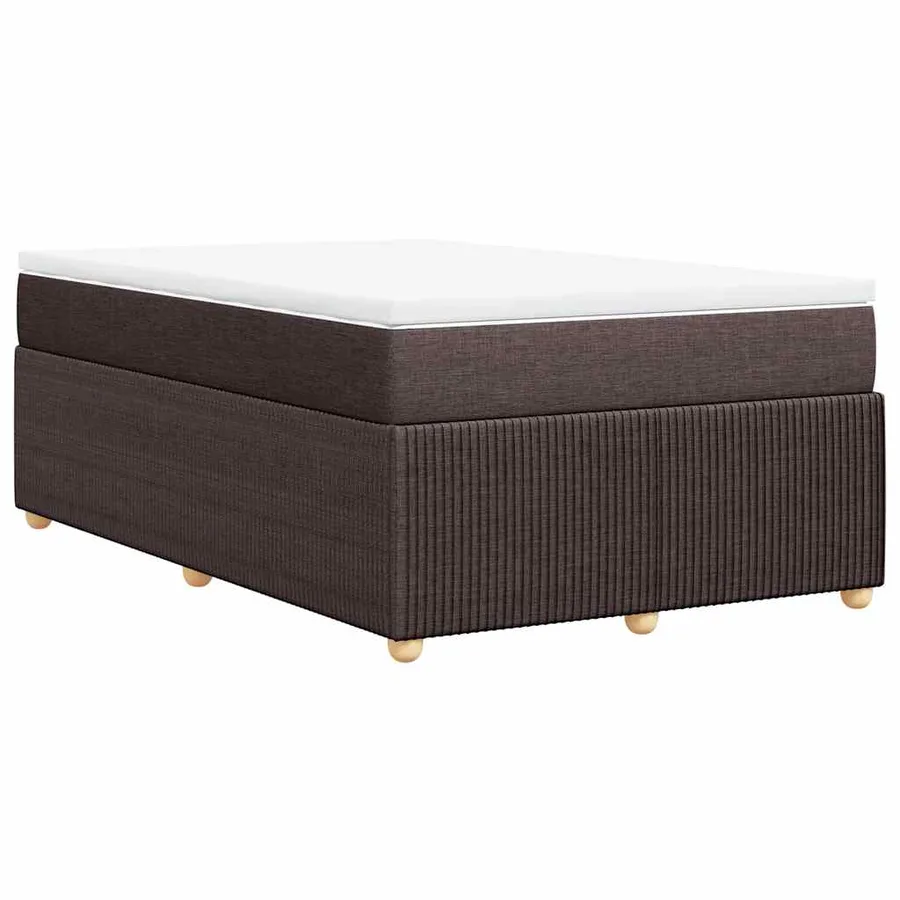 Sommier à lattes de lit avec matelas Marron foncé 120x200 cm - 6