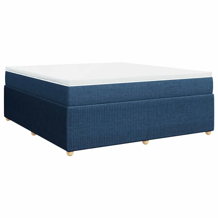 Sommier à lattes de lit avec matelas Bleu 180x200 cm Tissu - 2
