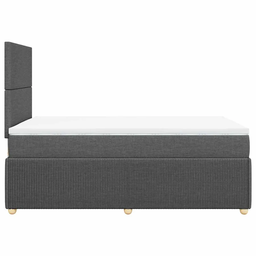 Sommier à lattes de lit avec matelas Gris foncé 120x200cm Tissu - 5