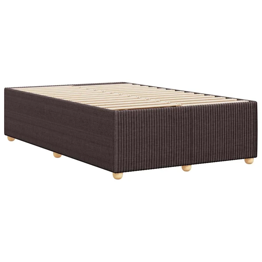 Cadre de lit sans matelas marron foncé 120x200 cm tissu - 6