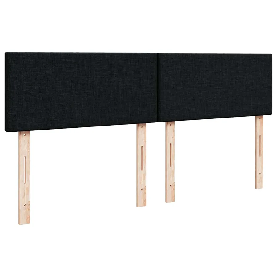 Sommier à lattes de lit avec matelas Noir 200x200 cm Tissu - 7