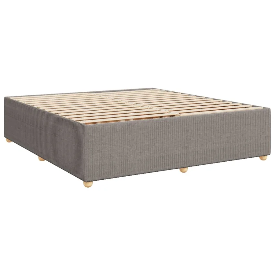 Cadre de lit sans matelas taupe 200x200 cm tissu - 3