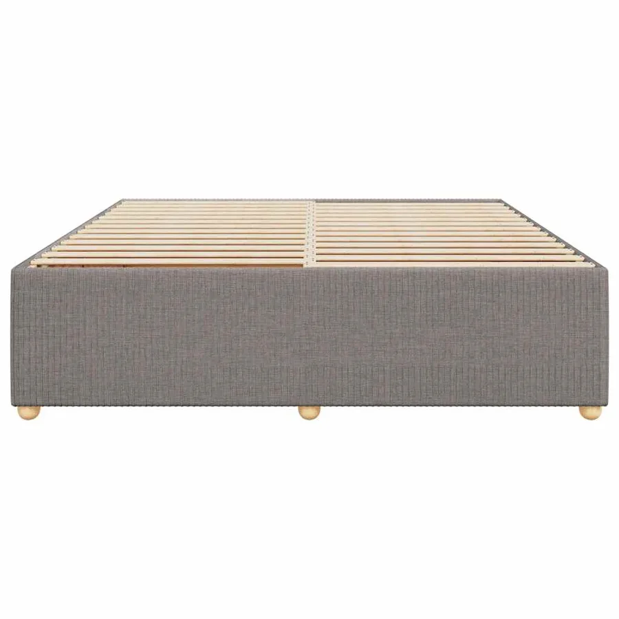 Cadre de lit sans matelas taupe 200x200 cm tissu - 4