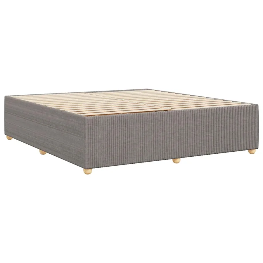 Cadre de lit sans matelas taupe 200x200 cm tissu - 6