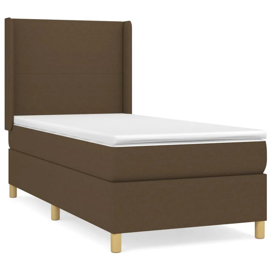 Sommier à lattes de lit avec matelas Marron foncé 90x200 cm - 2