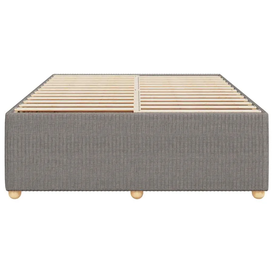 Cadre de lit sans matelas taupe 140x200 cm tissu - 4