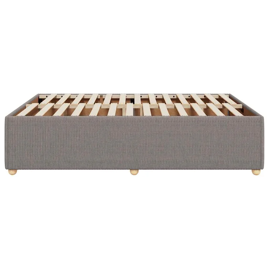 Cadre de lit sans matelas taupe 140x200 cm tissu - 5