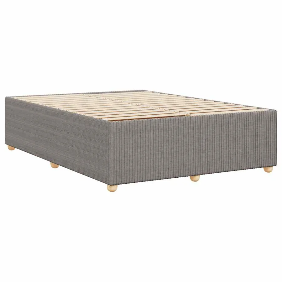 Cadre de lit sans matelas taupe 140x200 cm tissu - 6