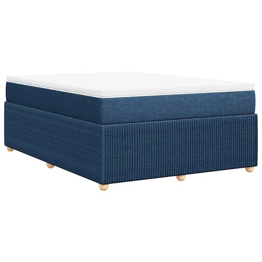 Sommier à lattes de lit avec matelas Bleu 140x200 cm Tissu - 6