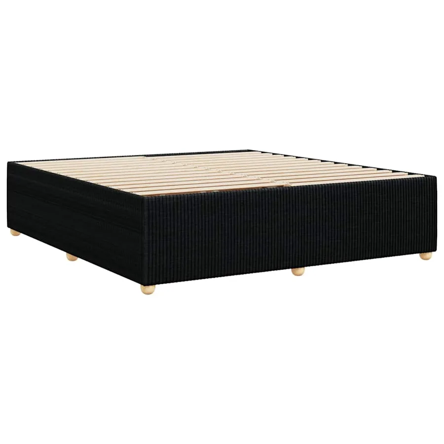 Cadre de lit sans matelas noir 200x200 cm tissu - 6
