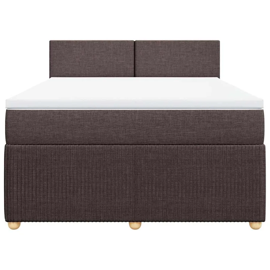 Sommier à lattes de lit avec matelas Marron foncé 140x200 cm - 4
