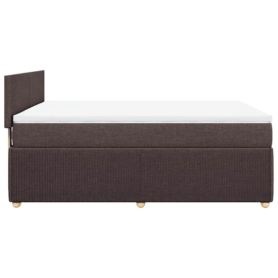Sommier à lattes de lit avec matelas Marron foncé 140x200 cm - 5