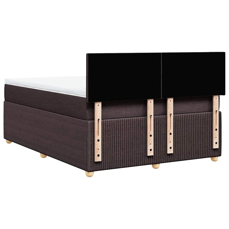 Sommier à lattes de lit avec matelas Marron foncé 140x200 cm - 6