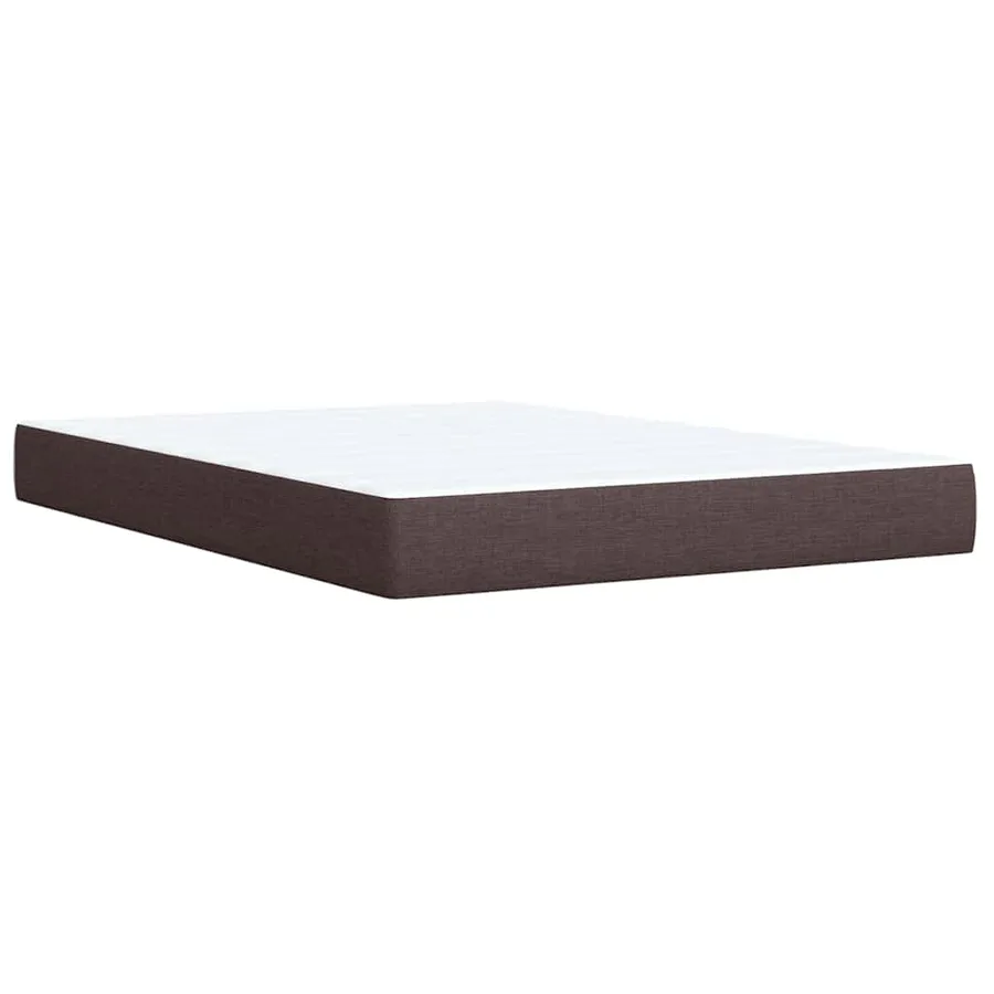 Sommier à lattes de lit avec matelas Marron foncé 140x200 cm - 9