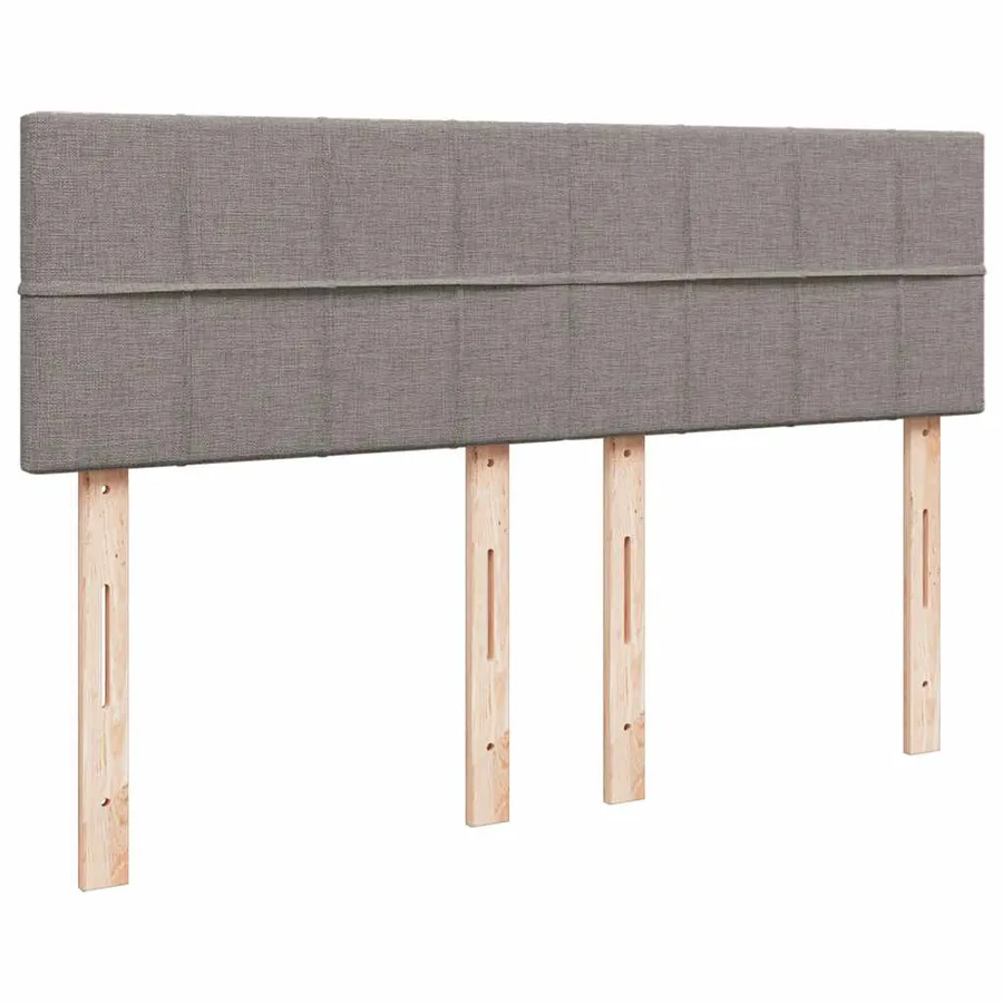 Sommier à lattes de lit avec matelas Taupe 140x200 cm Tissu - 12