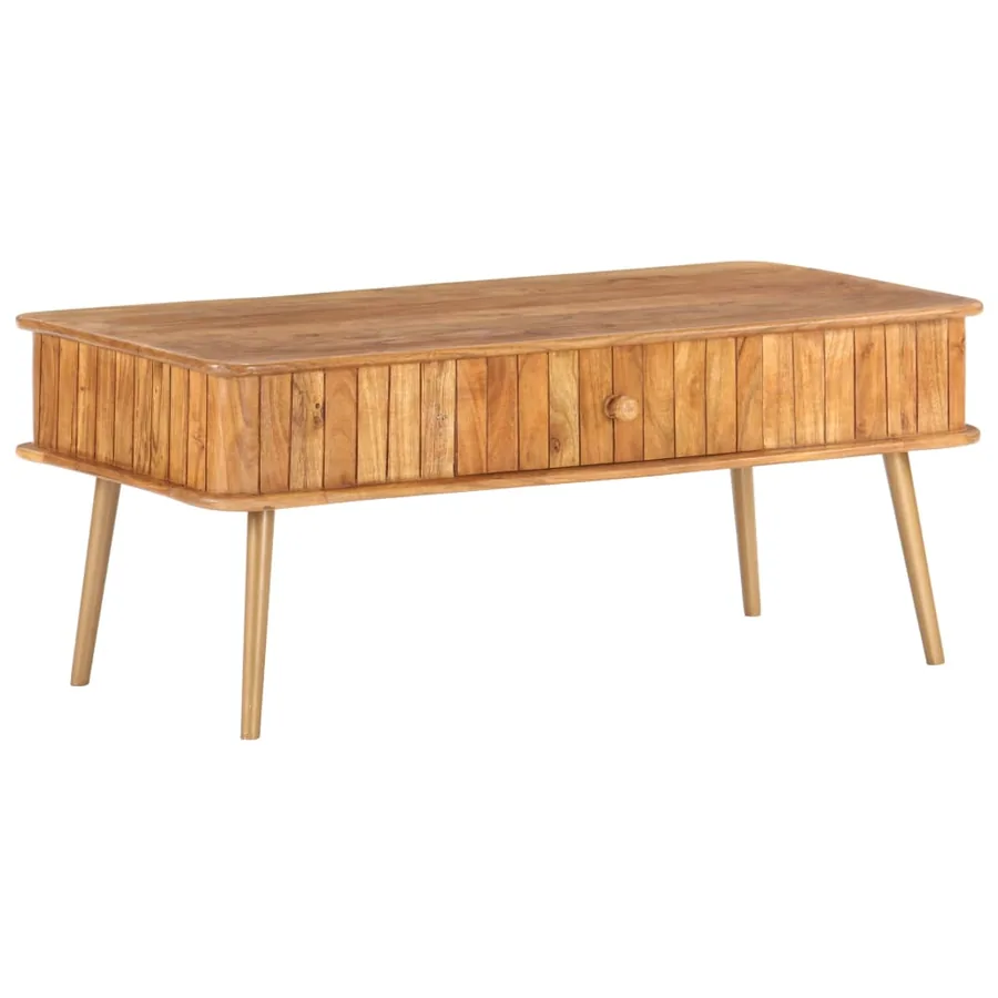Table basse 100x50x40 cm Bois d'acacia massif - 11