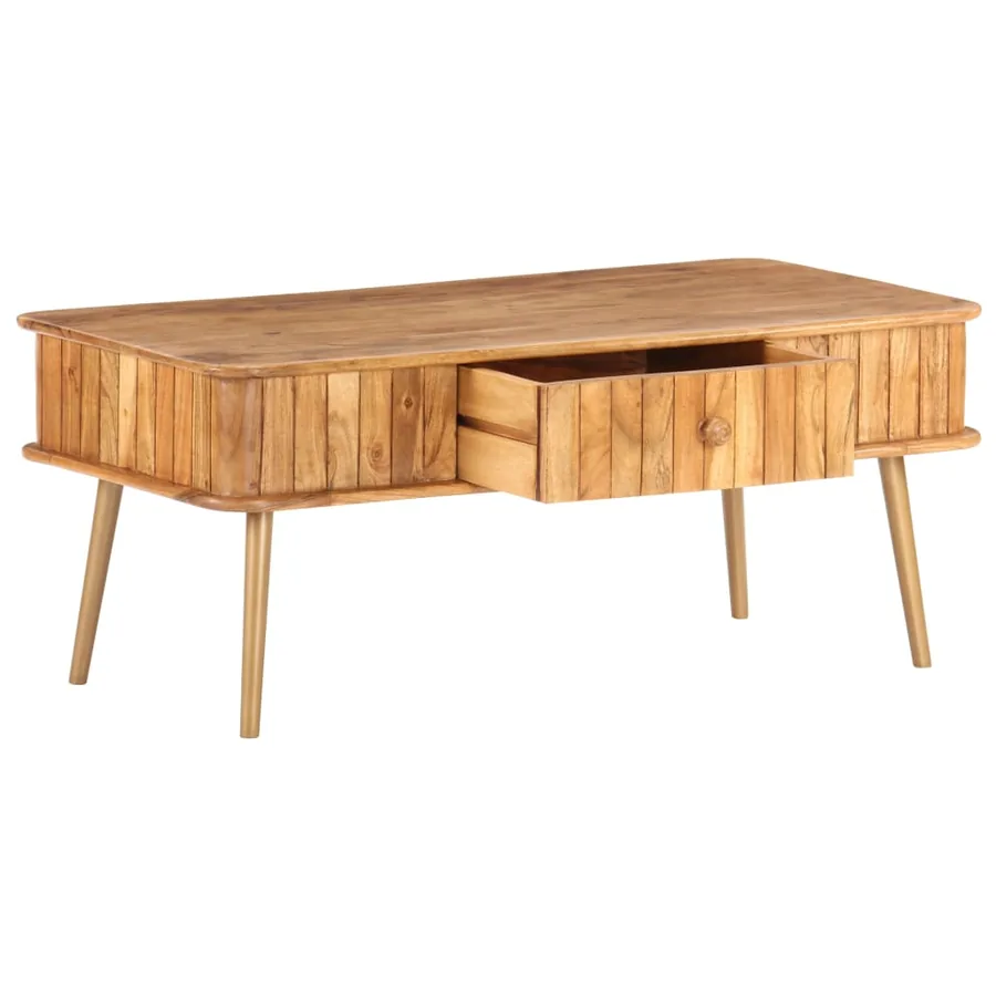Table basse 100x50x40 cm Bois d'acacia massif - 2