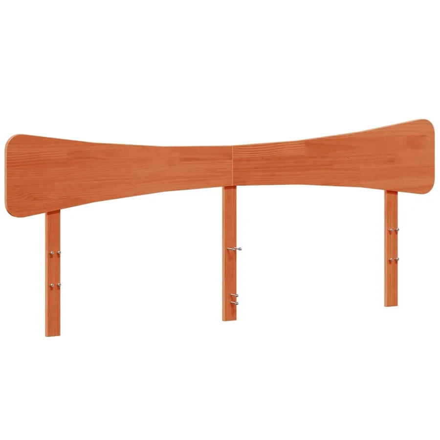 Cadre de lit sans matelas cire marron 160x200cm bois pin massif - 6