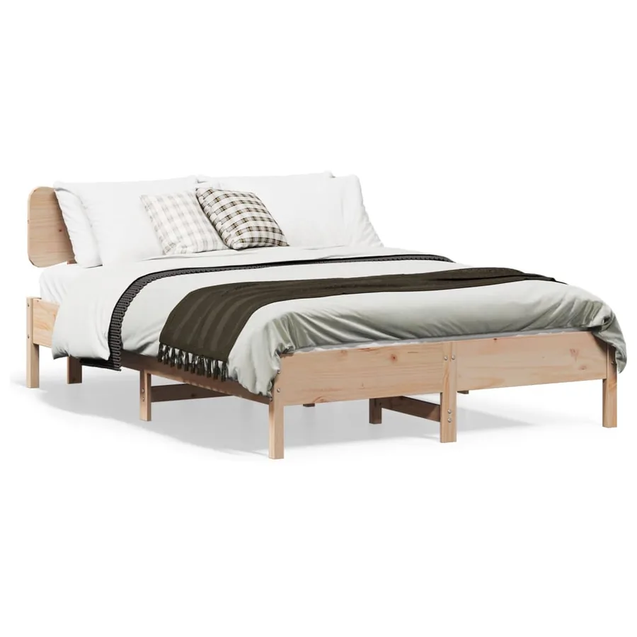 Cadre de lit sans matelas 120x200 cm bois de pin massif