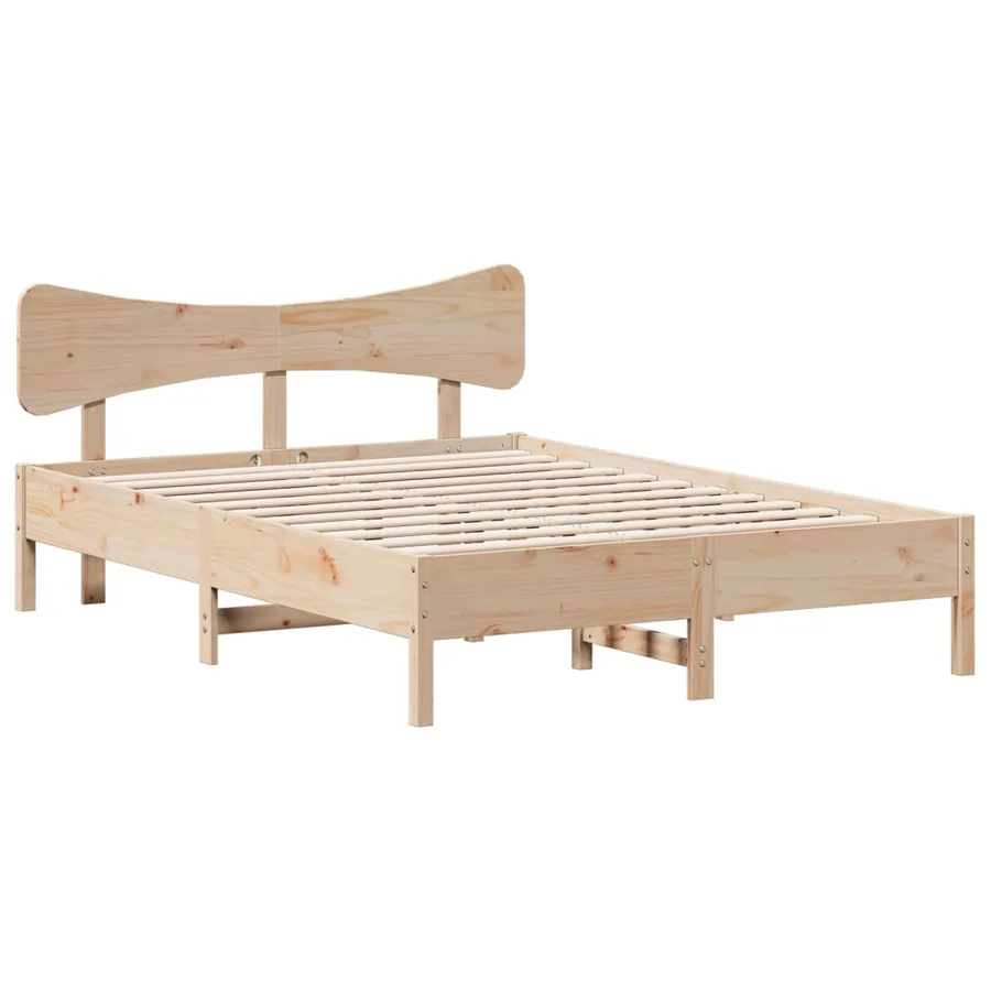 Cadre de lit sans matelas 120x200 cm bois de pin massif - 2