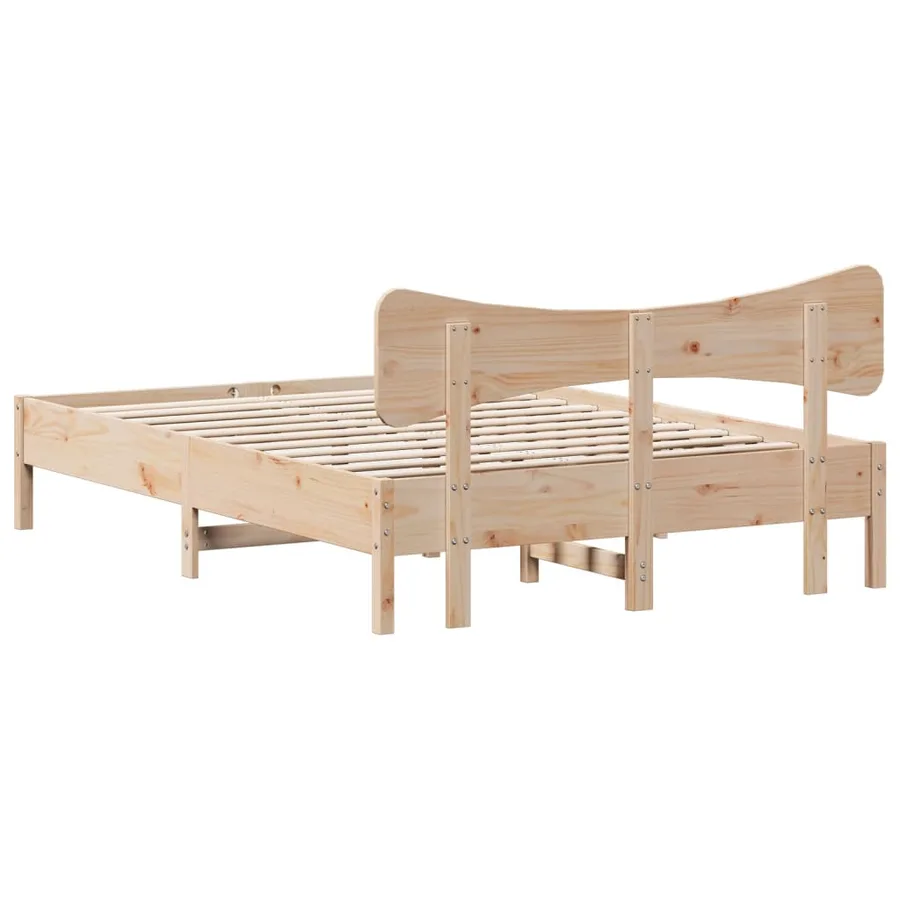 Cadre de lit sans matelas 120x200 cm bois de pin massif - 8