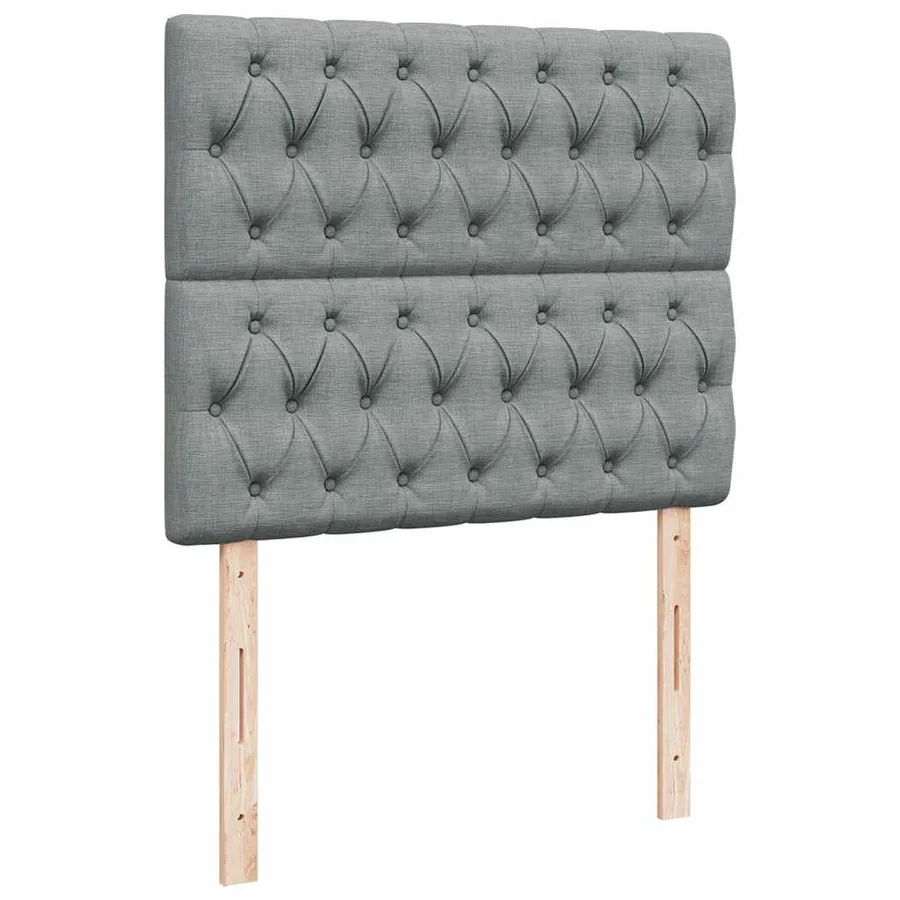 Sommier à lattes de lit avec matelas Gris clair 120x200cm Tissu - 10