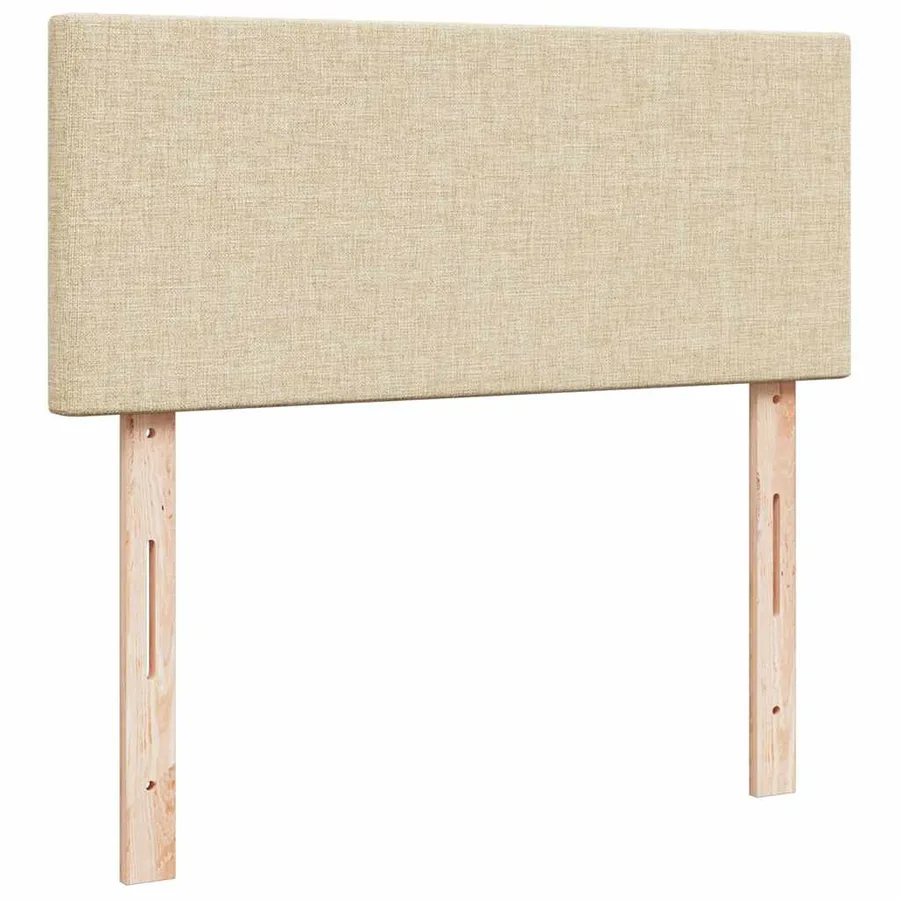Sommier à lattes de lit avec matelas Crème 120x200 cm Tissu - 7