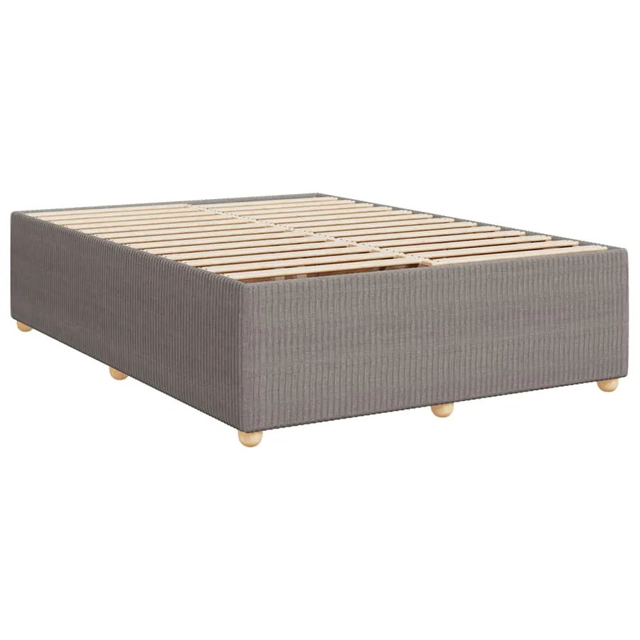 Sommier à lattes de lit avec matelas Taupe 140x190 cm Tissu - 9