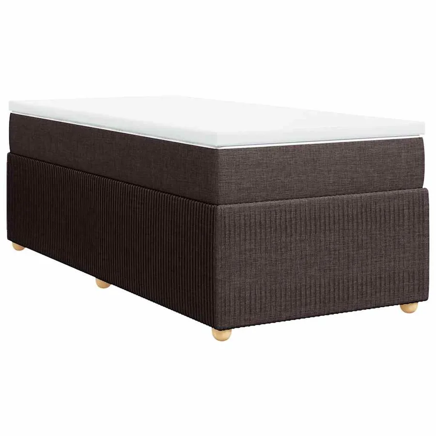 Sommier à lattes de lit avec matelas Marron foncé 80x200 cm - 2