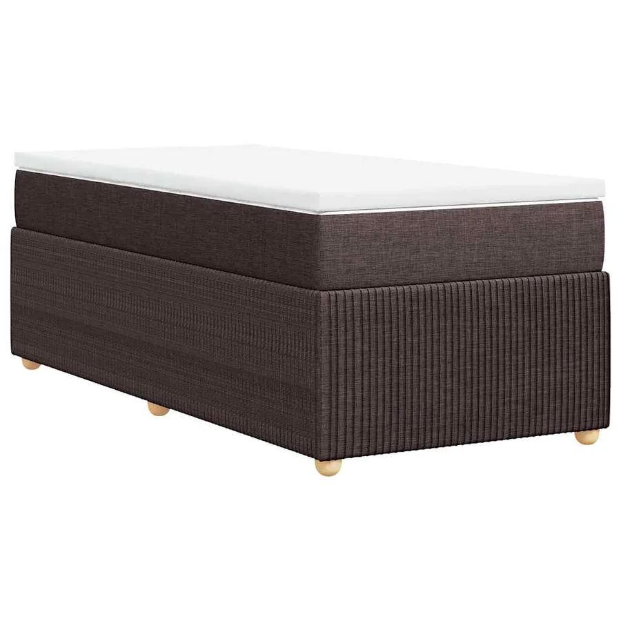 Sommier à lattes de lit avec matelas Marron foncé 80x200 cm - 6