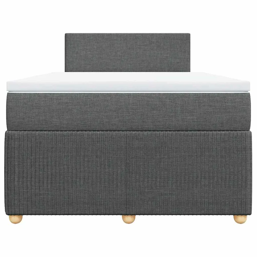 Sommier à lattes de lit avec matelas Gris foncé 120x200cm Tissu - 6
