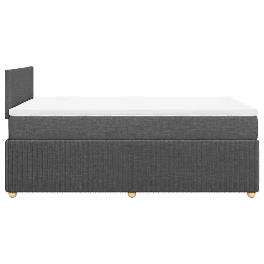Sommier à lattes de lit avec matelas Gris foncé 120x200cm Tissu - 7