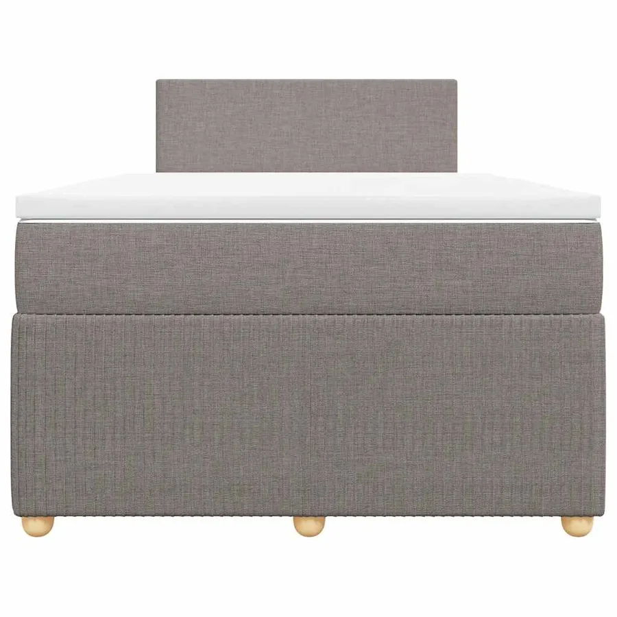 Sommier à lattes de lit avec matelas Taupe 120x200 cm Tissu - 6