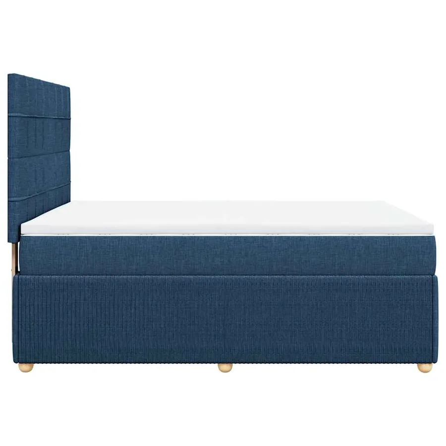 Sommier à lattes de lit avec matelas Bleu 140x190 cm Tissu - 5