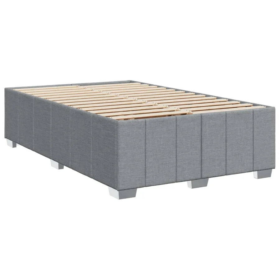 Sommier à lattes de lit avec matelas Gris clair 120x200cm Tissu - 12