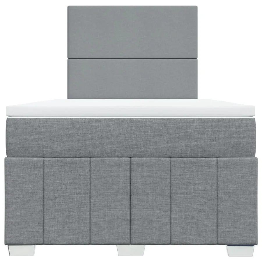 Sommier à lattes de lit avec matelas Gris clair 120x200cm Tissu - 6