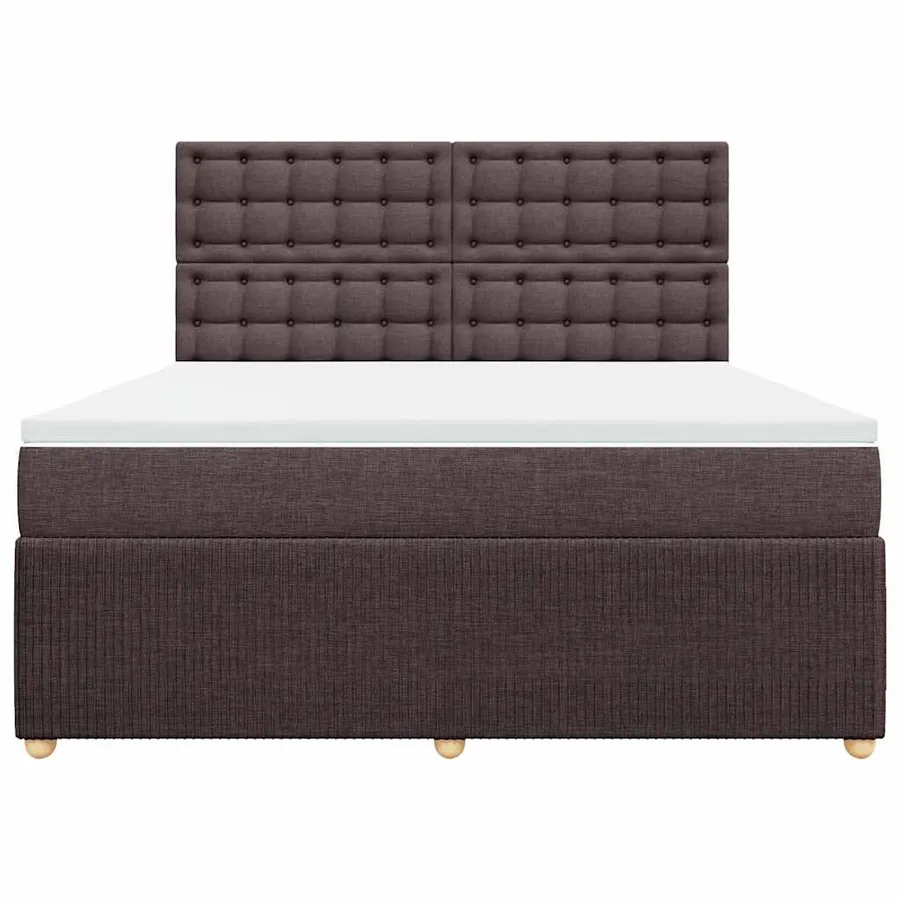 Sommier à lattes de lit avec matelas Marron foncé 180x200 cm - 4