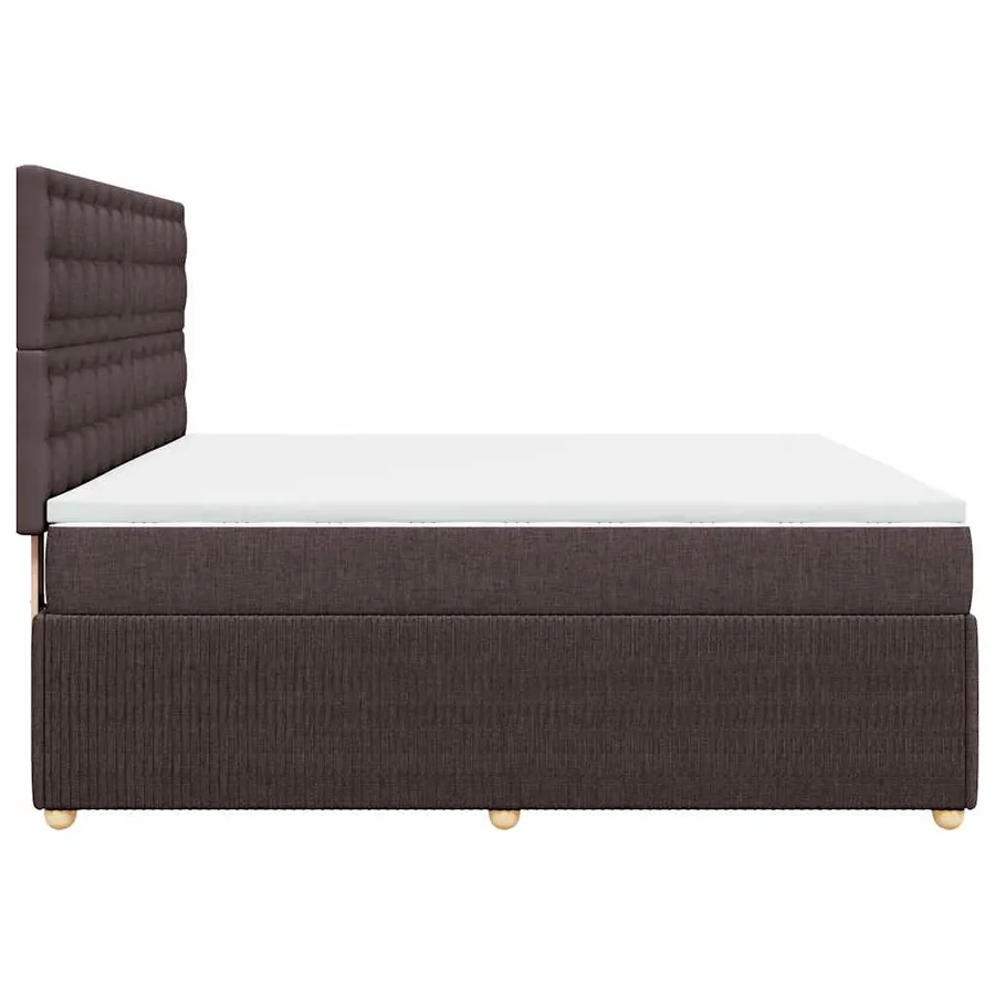 Sommier à lattes de lit avec matelas Marron foncé 180x200 cm - 5