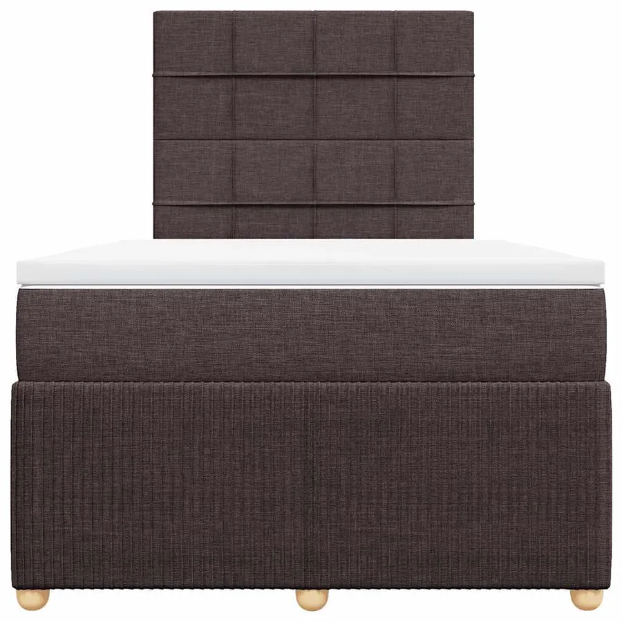 Sommier à lattes de lit avec matelas Marron foncé 120x200 cm - 6