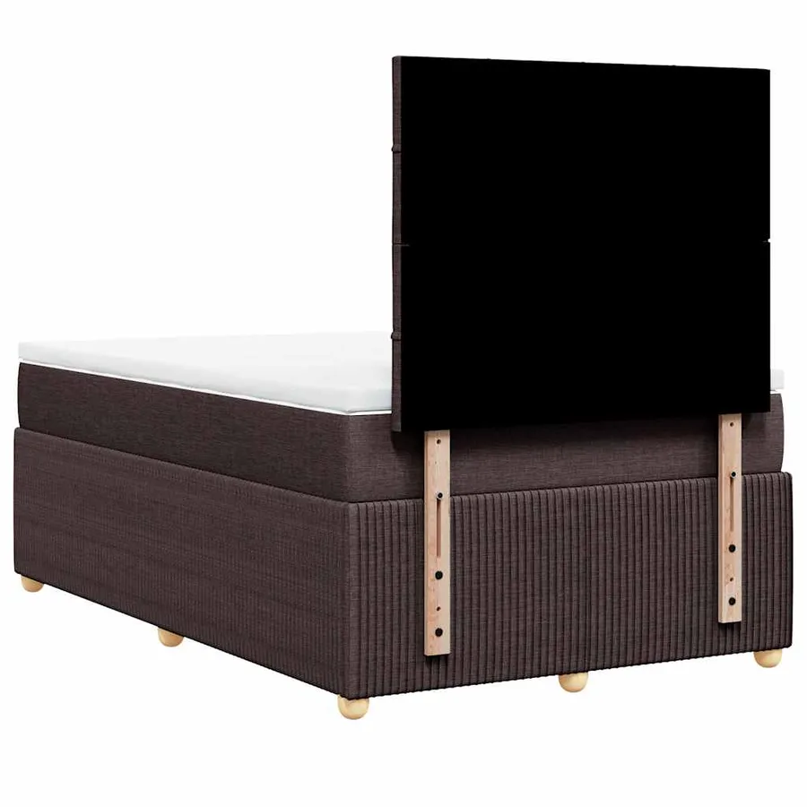 Sommier à lattes de lit avec matelas Marron foncé 120x200 cm - 8