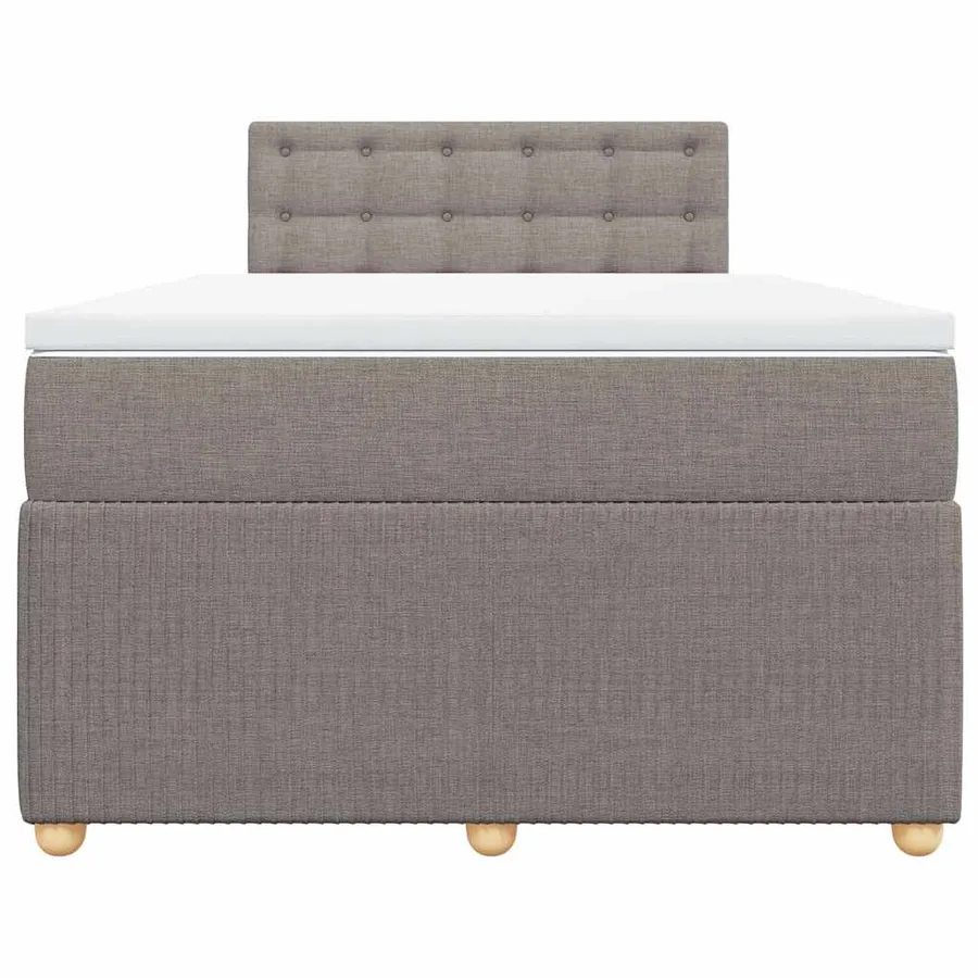 Sommier à lattes de lit avec matelas Taupe 120x200 cm Tissu - 6