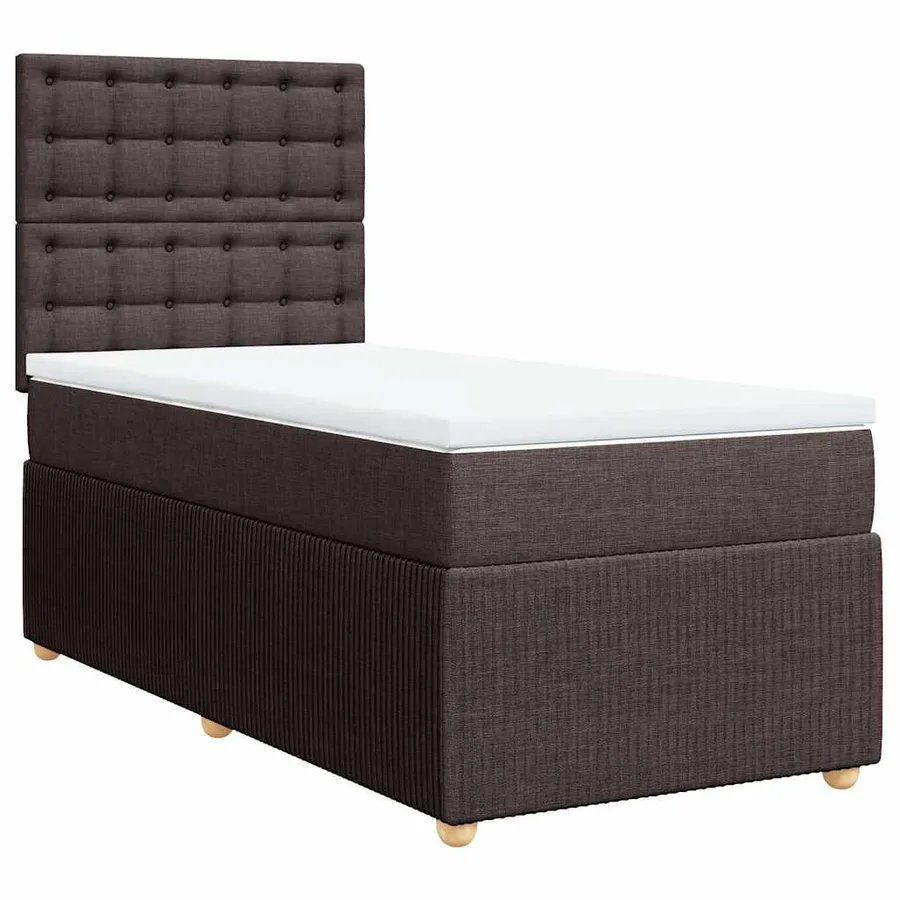 Sommier à lattes de lit avec matelas Marron foncé 80x200 cm - 3