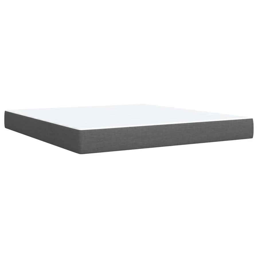 Sommier à lattes de lit avec matelas Gris foncé 180x200cm Tissu - 11