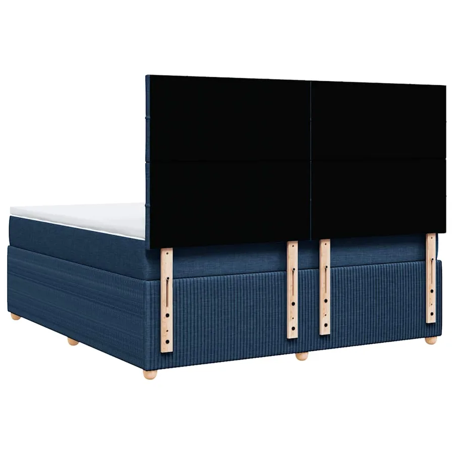 Sommier à lattes de lit avec matelas Bleu 180x200 cm Tissu - 8