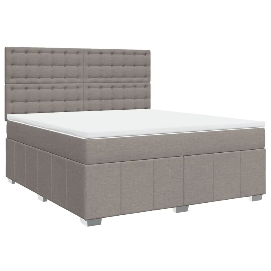 Sommier à lattes de lit avec matelas Taupe 180x200 cm Tissu - 2