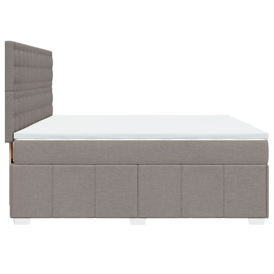 Sommier à lattes de lit avec matelas Taupe 180x200 cm Tissu - 5