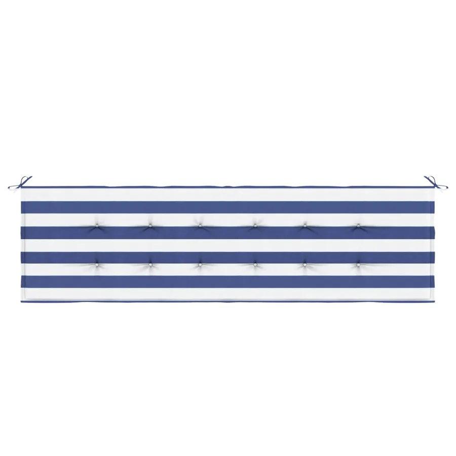 Coussin de banc Tissu Oxford Carreaux Noirs 150 x 50 x 3 cm - 2